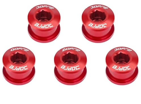 Inovey 5Pcs Fahrrad Aluminium Legierung Disc Bolzen Fahrrad Kettenblatt Kurbelgarnitur Bolzen Einzel/Doppel Disc Kettenblatt Schrauben Für Mtb Bmx -blau -Single