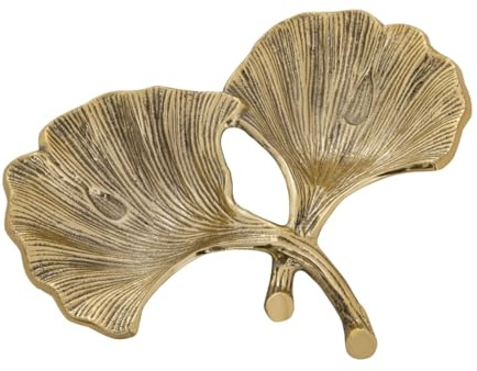 Dekoschale Schale Aluminium Ginkgo 2 Blatt Blattschale Farbe gold