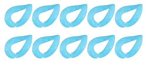 METALLIXITY Acryl-Kettenglieder (23 x 17mm) 100 Stück, Kunststoff-Öffnungsringe in ovaler Form - für die Herstellung von DIY-Geldbörsen-, Brillen- und Taschenketten, blau