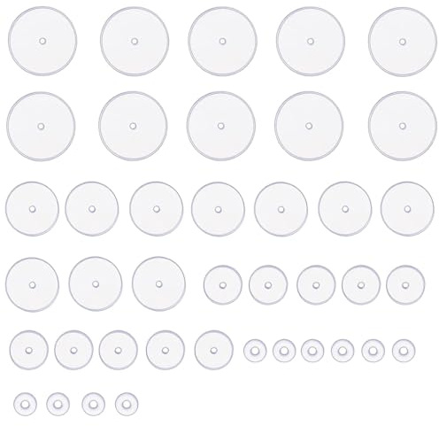 IBXWMNG 40 Stück Keloid Discs zur Stabilisierung von Ohrringen, Stopper für Piercing Beulen und Pads zur Unterstützung des Ohrläppchens (3 mm, 5 mm, 7 mm, 9 mm)