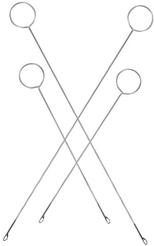 KONTONTY Infila Cordoncino Guida Filo Strumento per Infilatura da Cucire Inseritore Ago Metallico 4 Pezzi Domestico Utilizzo Quotidiano Lavori Cucito