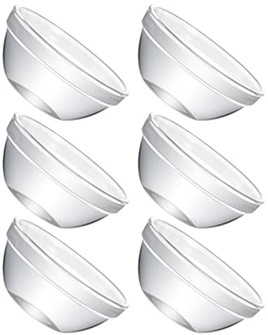 Yardwe Mini Petits Bols En Verre Bols De Préparation De Service Réutilisables À Tremper Pour Sauce Transparente À Dessert En Verre 7. 5Cm 6 Pièces