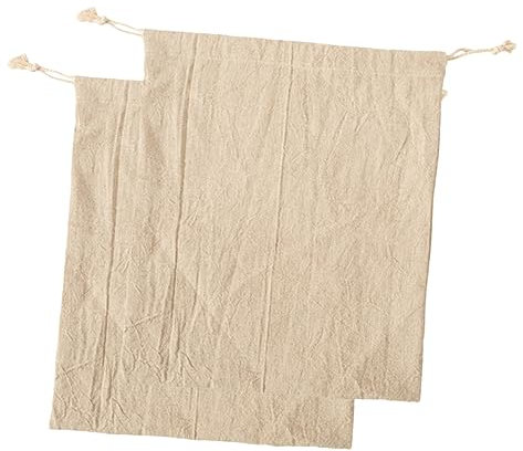 SHOWERORO 2stücke Leinen Brotbeutel Wiederverwendbar Mit Kordelzug Zum Aufbewahren Von Brot Keksen Snacks Und Gebäck Für Bäckereien Und Heimgebrauch