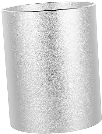 SHOWERORO Runder Metall Stiftehalter Aluminiumlegierung Langlebiger Schreibtisch Organizer Moderner Stifteköcher Für Büro Und Schule Praktischer Büro Schreibwaren Container in Silber