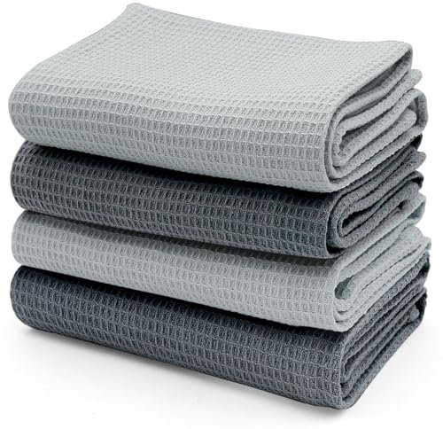 Paños de Cocina, Trapos Cocina en 45x65cm, 4 Unidades Trapos Cocina Algodon, Altamente Absorbente para la Limpieza de Platos