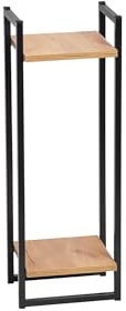 FRAMADO - Portapiante Cage in metallo con 2 livelli - Nero - 25x22x70cm - Portafiori per interni - Tavola decorativa - Portapiante - Accessorio per il soggiorno
