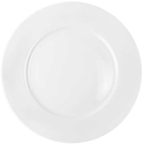 Tczecoo 6 Stück Dessertteller, Weiße Porzellan Teller, 26.6 Cm, Rund | Runden Frühstücksteller, Keramik Kuchenteller für Salat Dessert Hauptgerichte, Mikrowellen- & Spülmaschinenfest
