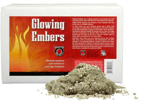 Meeco's Red Devil 585 Glowing Embers - Decorative Media for Vented Gas Log Sets - Replicates The Look of Glowing Wood Embers (12 oz) - for NG & LP Units - Made in The USA