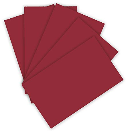 folia 6322 - Tonpapier 130 g/m², Tonzeichenpapier in dunkelrot, DIN A3, 50 Bogen, als Grundlage für zahlreiche Bastelarbeiten
