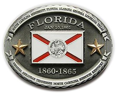 eeddoo® Gürtelschnalle Flagge - Staat Florida (Buckle für Wechselgürtel für Damen und Herren | Belt Frauen Männer Oldschool Rockabilly Metall Gothic Wave Rock Biker Western Trucker Casino Skull)
