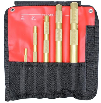 Mayhew Tools 67003 Brass Drift Punch, 5-Piece Set