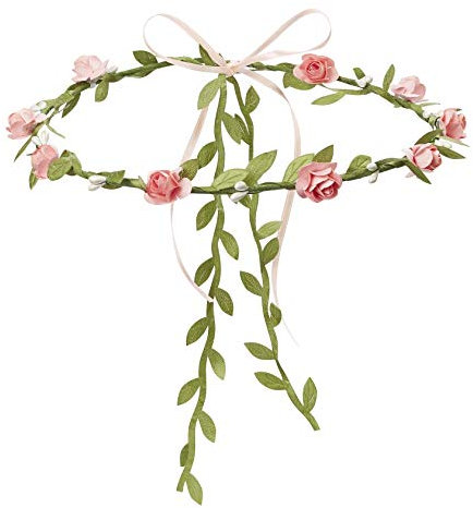 Hobbyfun Blüten-Kranz ca. 19 cm, rosé, verstellbar