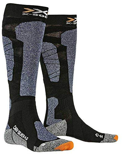 X-Socks Carve Silver 4.0 Skisocke Schwarz Unisex Grösse 45-47