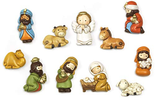 Paben Noel Set Presepe 11 Soggetti con Calamita magnete in resina cm. 5,3