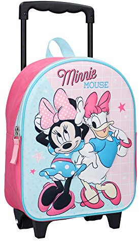 Minnie Mouse Simply Sweet | Trolley Rucksack 3D | Mit schönem dreidimensionalem Bild | Ideal für ein Wochenende oder einen Kurzurlaub | Navy Rosa -Einheitsgröße