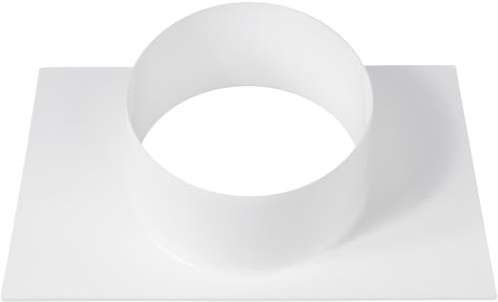 Vent Systems Ø125 mm Lüftungskanalverbinder Flansch gerade Lüftungsrohr Kunststoff Kanalverbinder Platte für Kühlung Heizung Lüftungssystem HVAC 12,5 cm