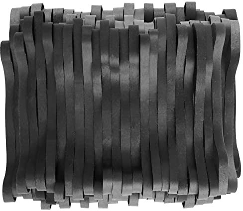 50 Pezzi Elastici in Gomma di Grandi Dimensioni e Robusti Grandi Bande Elastiche per Ufficio Elastici di Gomma Spessi Neri 380 * 10 MM per Ufficio Cartelle Libri Arte Scuola Casa