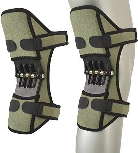 Cuscinetti stabilizzatori del Ginocchio, Potente Rinforzo per la Protezione del Ginocchio con Molla di Ritorno, tutore per Il Supporto del Ginocchio per articolazione Traspirante per Sport, Squat,