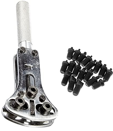 ZHjuju Ouvre Montre,Montre Arrière Couverture Clé Ouvreur Outil de Retrait de Boîtier de Montre Atterie de Rechange et Support de Mouvement avec 18 Vis D'ouverture Kit de Réparation de Montre