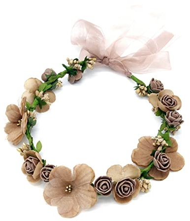 Beavorty Blumen-haarschmuck – Hochzeits-haarkranz Braut-haarband Künstliche Blumen-kopfbedeckung Für Mädchen