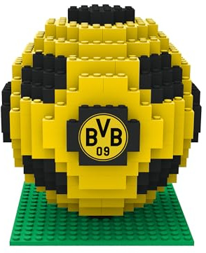 FOCO Offizielles Lizenzprodukt Borussia Dortmund BRXLZ XL-Steine 3D-Fußball-Aufbau BAU-Set