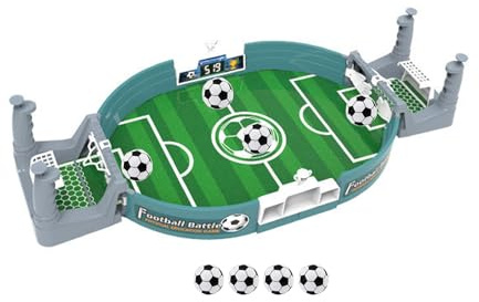 GERUI Mini Tischkicker Tischfußball Spiel für Kinder und Familie | Interaktives Familienspiel als Geschenk für Kinder, Geburtstag und Weihnachten, inklusive 4 Fußbälle