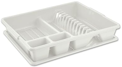 Tontarelli Scolap Abtropfgestell für Spüle, weiß, 47 x 38 x 8,5 cm