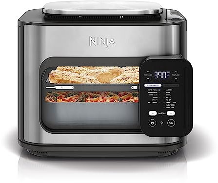 Ninja R-SFP701 14-in-1 Multicooker, Oven & Air Fryer, 15-Min Meals, 3 Accessories, Grey (Renewed)