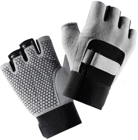 CORHAD Halbfinger Fitness Handschuhe Für Damen Und Herren Zum Gewichtheben Atmungsaktiv Und Langlebig Mit Rutschfester Handflächenpolsterung Für Sport Und Gymnasium