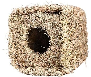 Happyyami Nido Artesanal Casas De Hámster Jaulas De Hámster Cabaña De Hierba Escondida Jaula para Conejos Casa De De Conejo Nido De Jaulas De Conejo Nido De Cerdo Nido Tejido Bambú
