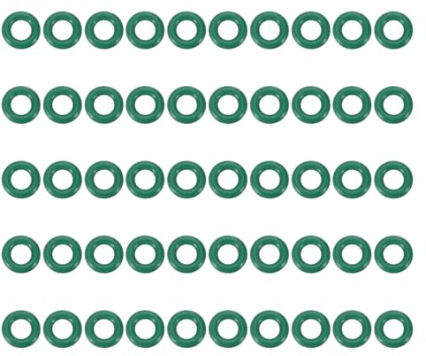 PATIKIL Joint Torique en Caoutchouc Fluoré 3x6x1.5mm(ID x OD x Largeur), 50PCS Joint d'Étanchéité Bocaux Remplacement pour Réparation Plomberie Valves Tuyaux Robinet Voiture Gaz, Vert