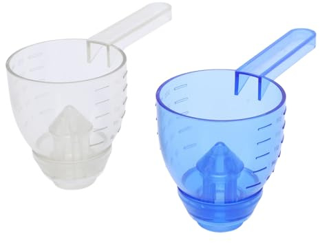 2 Misurini Dosatori in Plastica Trasparente con Imbuto e Bilancia, Misurini per Latte in Polvere con Manico Lungo da 25 G per Integratori e Ingredienti, Controllo Efficiente