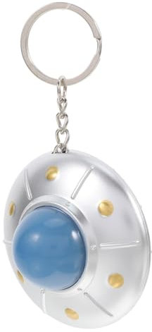BRIGHTFUFU Llavero Led Con Forma De Platillo Volador Accesorio Creativo y Sonoro Para Niño Niña y Adultos Para Uso Casa Oficina o Coche