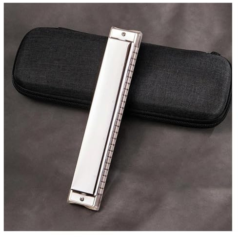 ZAMASS Professional Mundharmonika Tremolo 24 Löcher Harfe Prefessional Armonica Transparent ABS Kamm Mundharmonika Musical Instrumentos(A Tone)