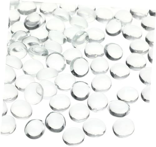 Cabilock Billes Plates Verre Transparentes Perles De Verre pour Remplissage De Vases Décoration De Jardin Et Aquarium