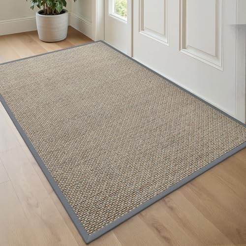DEXI Dörrmatta Inomhus 80 x 120 cm, Halkfri, Grå | Polyestermaterial, smutsfångande, låg profil, lätt att rengöra, för entré, hall och veranda