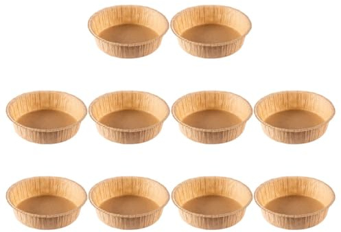 MOKKHNB Moule Gateau en Papier Sulfurisé 10pcs, Résistant la Chaleur et Jetable, Pâtisserie Cuisson de Gâteaux Maison