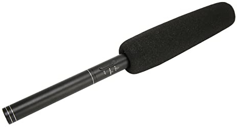 Cryfokt Microfono a Condensatore XLR Acquisizione del Suono Direzionale Super Cardioide per Interviste All'aperto Lega di Alluminio 1 unità