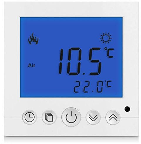 SM-PC®, Digital Thermostat Raumthermostat Fußbodenheizung Wandheizung LED blau #a30
