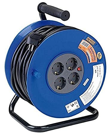 Alyco 199400 - Enrollacables 25 metros cable tipo H05VV-F 3G 1.5 mm2 clase IP20