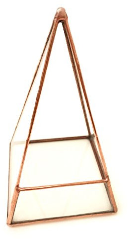 Pyramid Terrarium/Geometric Glass Plant Pot/Modern Planter/Handmade in England (Mega, Bright Copper)