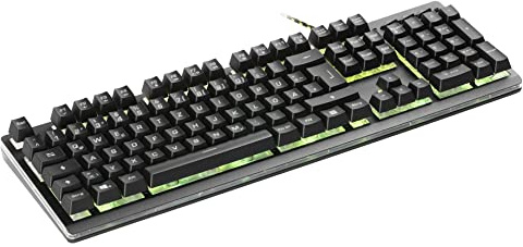 snakebyte PC KEYBOARD PRO - Clavier de jeu RGB / 26 touches anti-ghosting / touches à avec sensation de touche mécanique / durée de vie de 10 millions de frappes / éclairage LED à 7 couleurs / QWERTZ