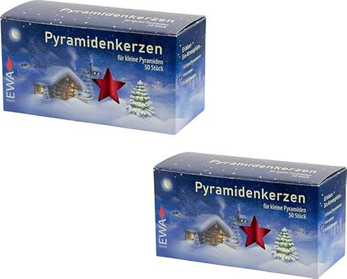 Ebersbacher Kerzenfabrik GmbH EWA raumbox Kerzen PYRAMIDENKERZEN rot für Advents- & Weihnachtspyramiden | 100 Stück