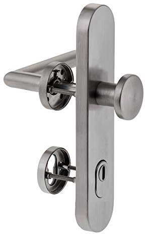 Schutzbeschlag ES1 ZA | Langschild/Rosette | 92 mm Abstand für Haustüren | V2A Edelstahl matt | New Orleans XR