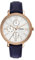 Fossil Damenuhr Jacqueline Multifunktion, Multifunktionsuhrwerk, 38mm Rose Gold Edelstahlgehäuse mit Lederarmband, ES5096