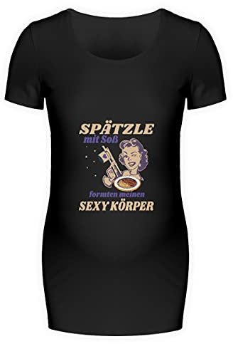 Spätzle avec sauce - Proverbes souabes - Cadeaux de grossesse, Noir , L