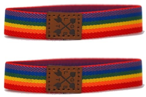 GOS Best Supplies Regenbogen Pride Armband LGBTQ Armbander Flagge LGTB Elastischer Stoff Unisex