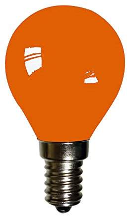 Lot de 1 ampoules LED à filament en forme de goutte - 2 W - E14 - Couleur : orange