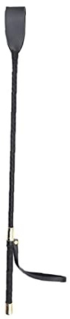 bopely Horse Whip 18 Inch Pu Leather Horse Crop with Double Slapper Riding Whip Jump for Equestrian Training