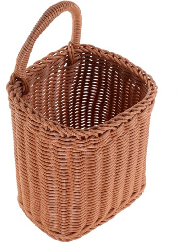 OSALADI Woven Hanging Basket for Fruits Vegetables Wall Storage Container for Kitchen Lightweight Hand Woven Design Multi-purpose Organizer Home Outdoor Use Rustic Farmhouse Decor